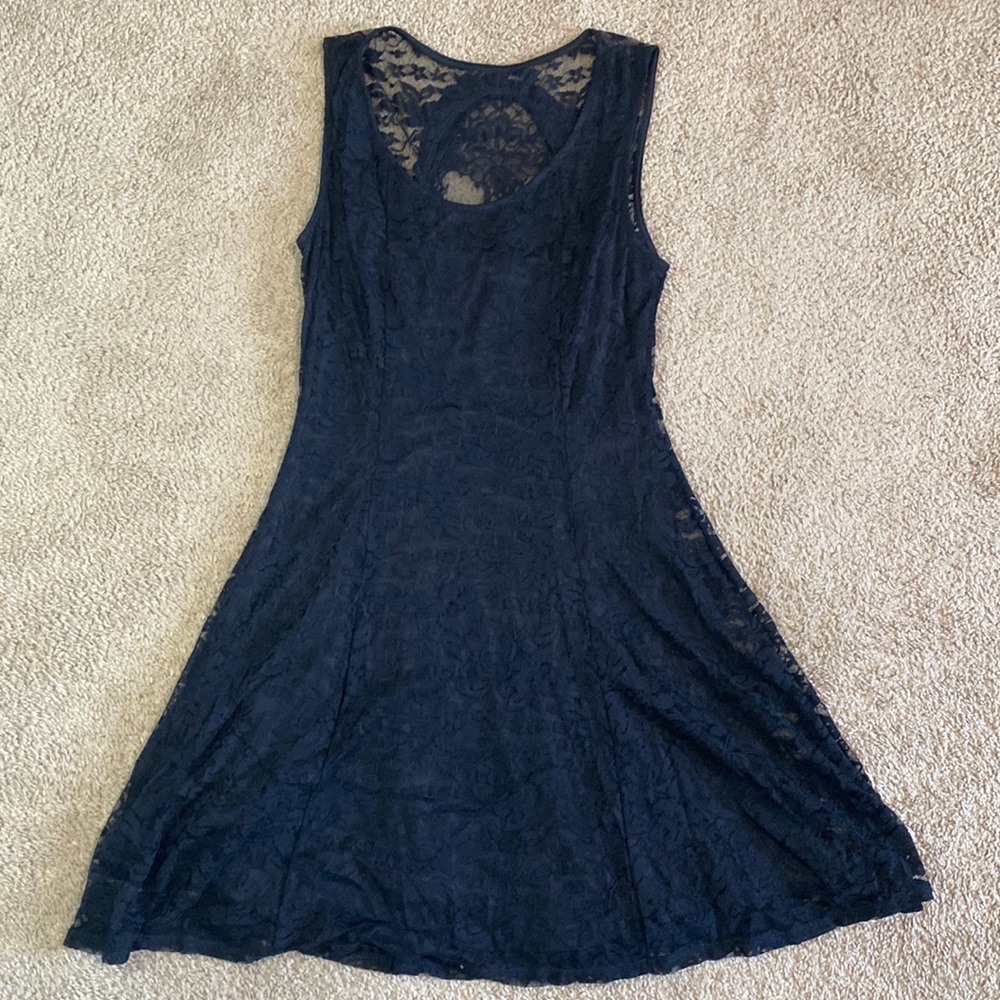 Hot Topic Black Lace Skull Dress Size Small